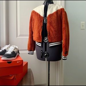 Nike Sherpa Fleece Bomber Jacket NWT
